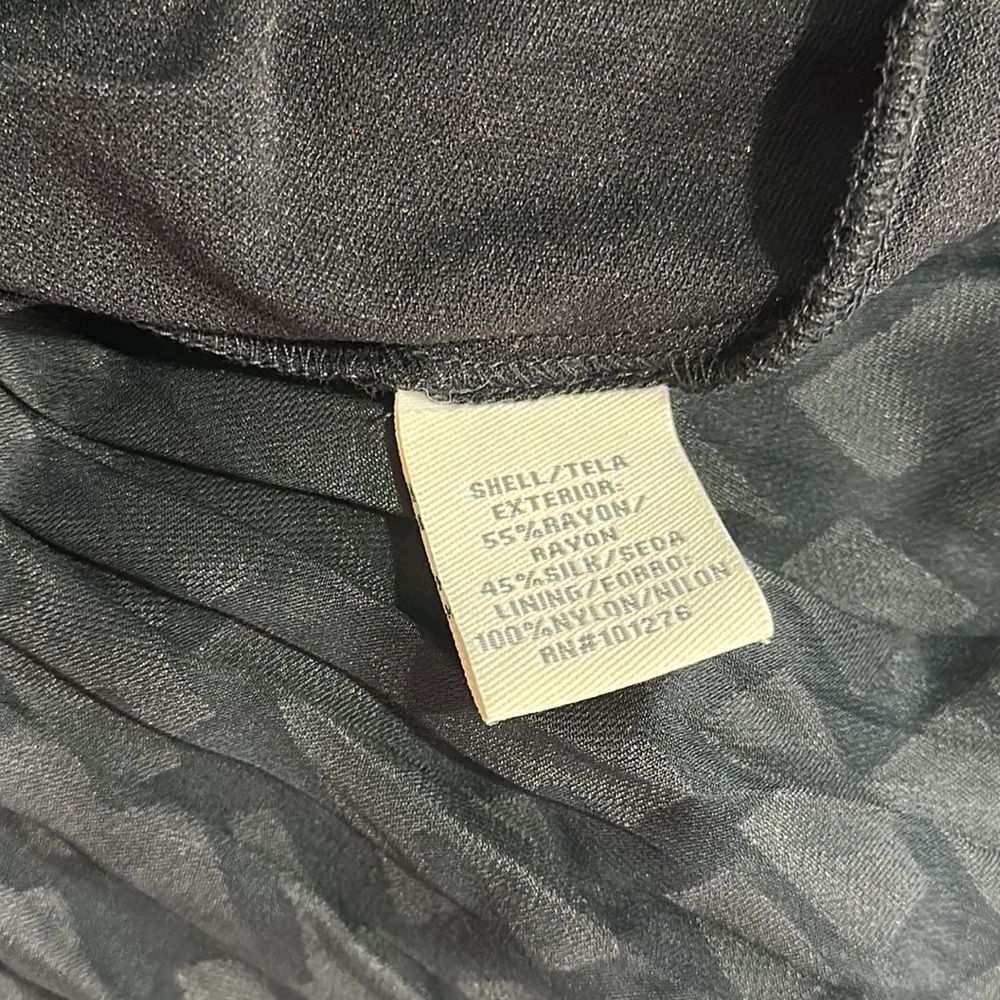 ECI New York Womens Tie Back  PleatedChiffon Blouse Sz 6P - Picture 13 of 16